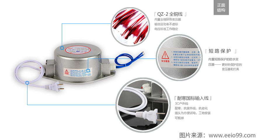 圣元防水變壓器正面結構